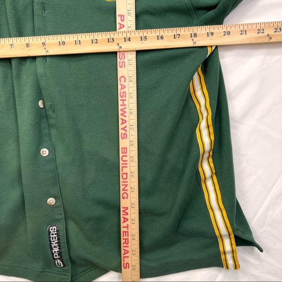 Vintage NFL Team Apparel Green Bay Packers Logo Shirt M Reebok Play Dry L040522 - Picture 3 of 4